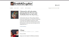 Desktop Screenshot of brettasnyder.com